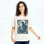 Vintage Kyoto-Lion Unisex Cotton Tee for Daily Wear