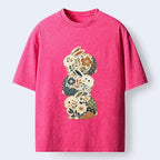 Japanese rabbit washed t-shirt for daily wear