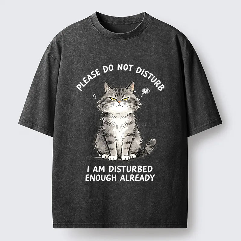 Kyoto-Lion Funny Cute Little Cat Meme Washed T-Shirt