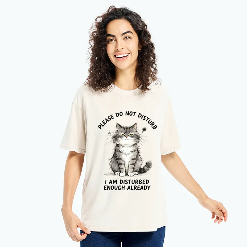 Kyoto-Lion Funny Cute Little Cat Meme Washed T-Shirt