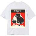 Kyoto-Lion 'Kawaii' Vintage Style Japenese Ramen Cat Classic T-Shirt