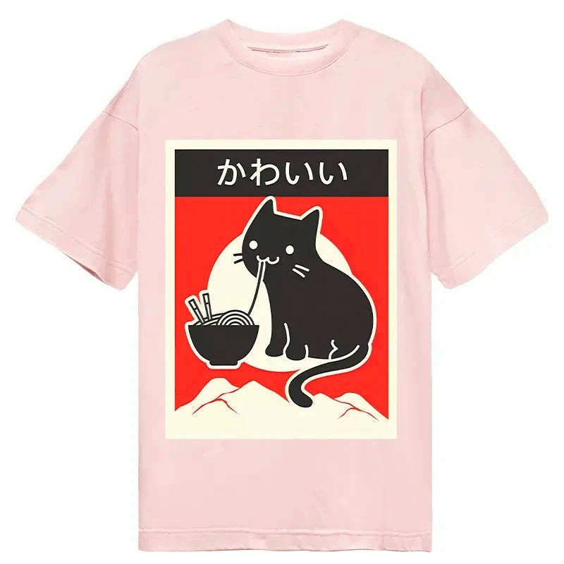 kawaii cat tee best seller for anime fans
