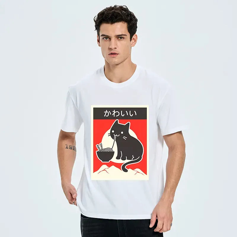 kawaii cat tee best seller for anime fans