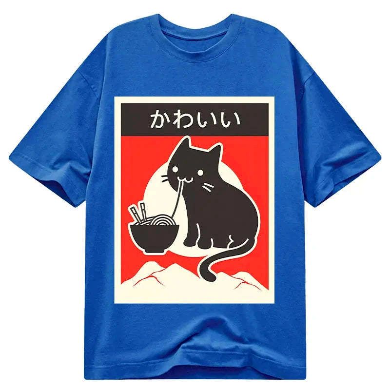 kawaii cat tee best seller for anime fans