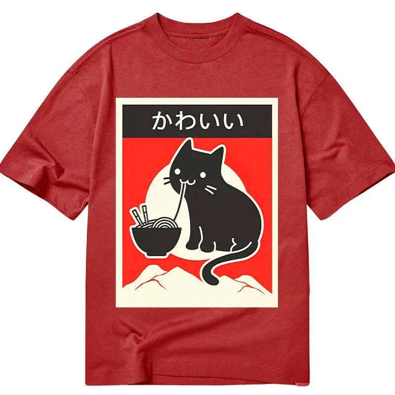kyoto-lion unisex cotton tee for streetwear