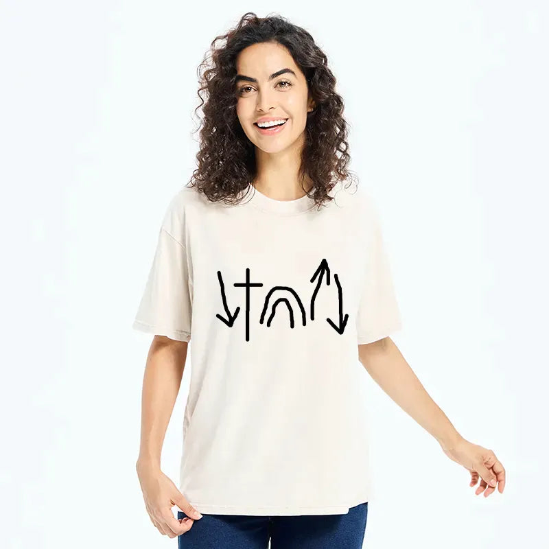 Kyoto-Lion Minimalist Easter Washed T-Shirt