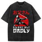 Kyoto-Lion Happy Father's Day Washed T-Shirt