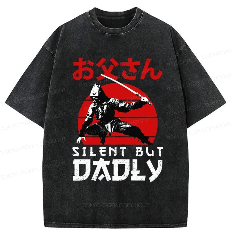 Kyoto-Lion Happy Father's Day Washed T-Shirt