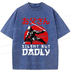Kyoto-Lion Happy Father's Day Washed T-Shirt