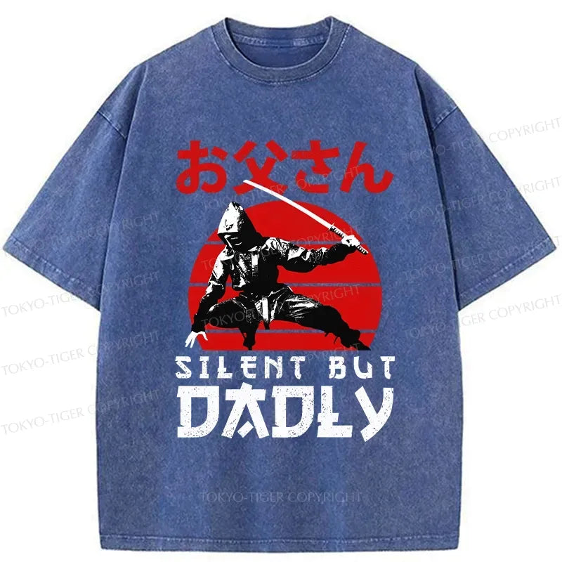 Kyoto-Lion Happy Father's Day Washed T-Shirt