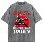Kyoto-Lion Happy Father's Day Washed T-Shirt