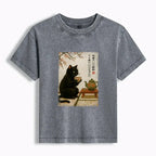 Kyoto-Lion Tea Time Black Cat Gift for Her