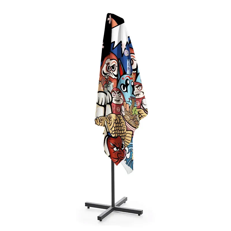 Japanese Elements Beach Towel On Sale