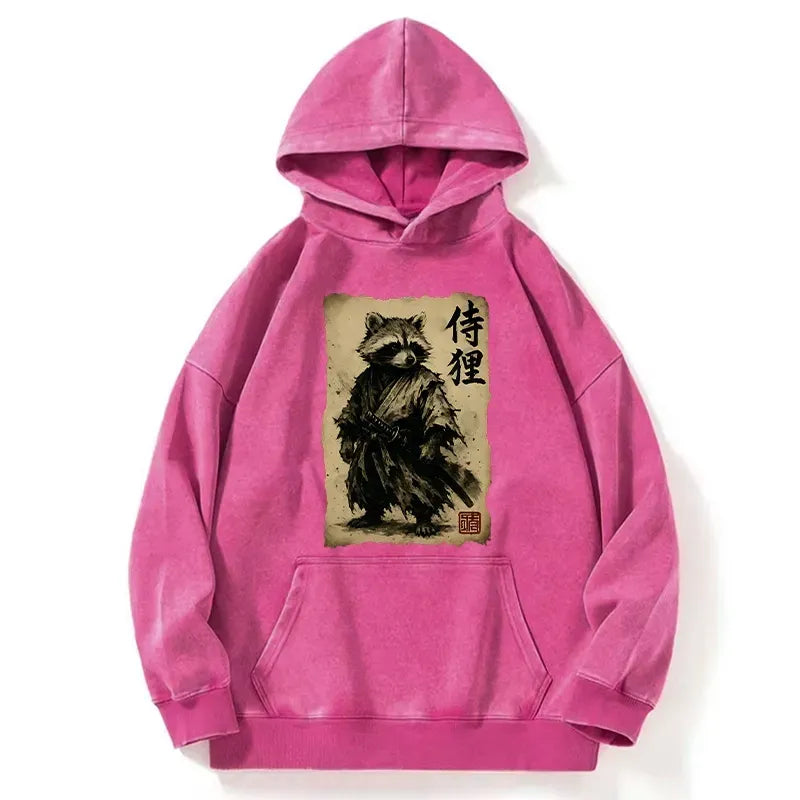 Japanese Raccoon Hoodie for Casual