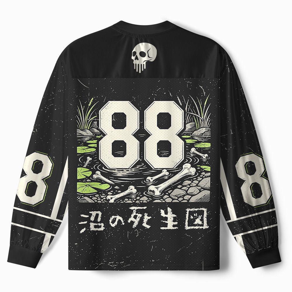 Kyoto-Lion Mire Frog Skeleton Paneled Long Sleeve Jersey