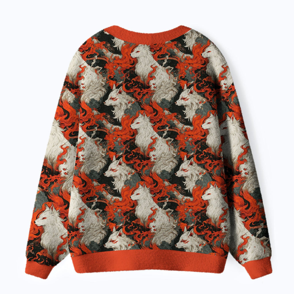 Vintage Japanese Fox Cardigan Sweater