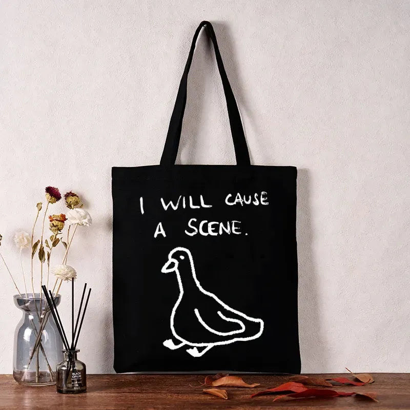 Kyoto-Lion Stupid Goose Funny Japan Retro Tote Bag