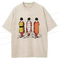 Kyoto-Lion Sushi Japanese Girl Washed T-Shirt