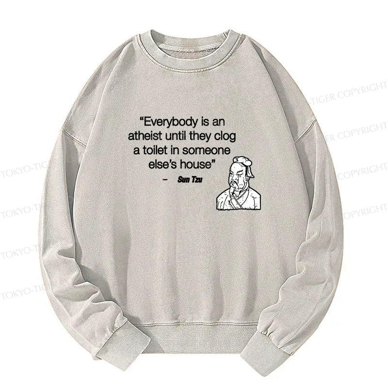 Kyoto-Lion Funny Sun Tzu Saying Washed Sweatshirt