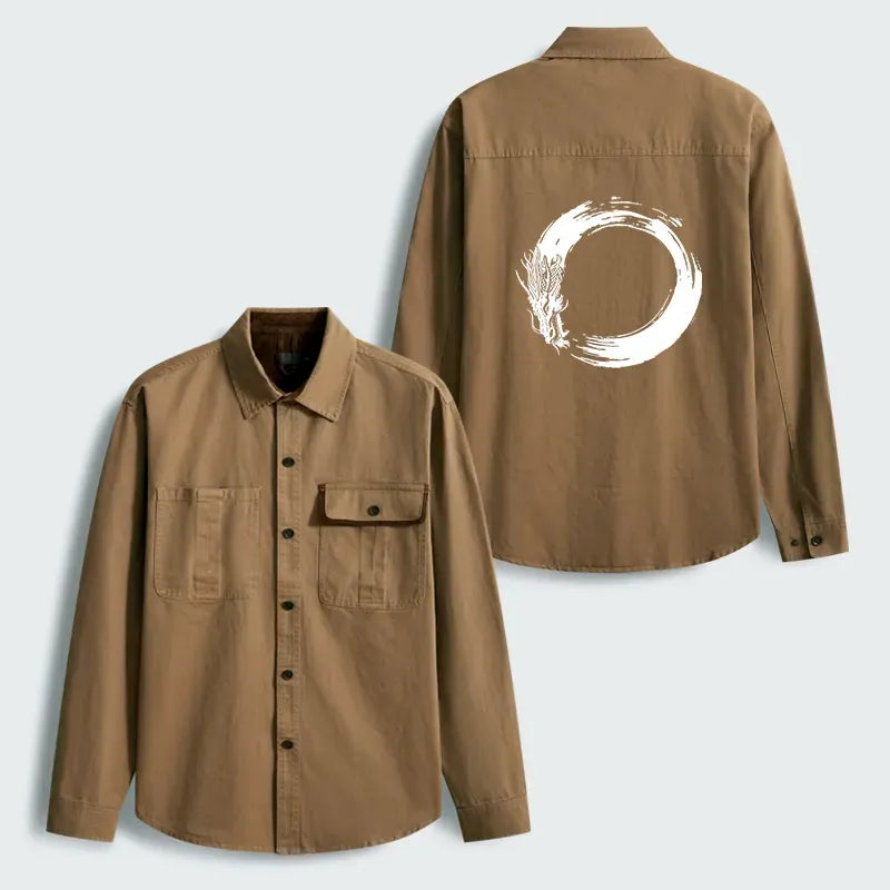 Kyoto-Lion Men's Corduroy Work Jacket for Casual