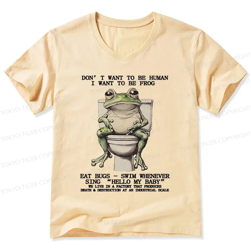Funny Frog Classic V-Neck Gift for Him