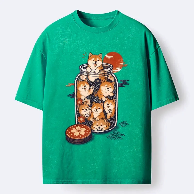 japanese washed t-shirt for daily wear