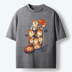 japanese washed t-shirt for daily wear