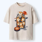 japanese washed t-shirt for daily wear