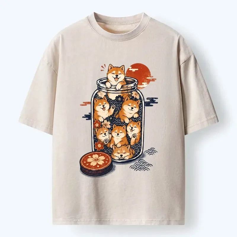 japanese washed t-shirt for daily wear