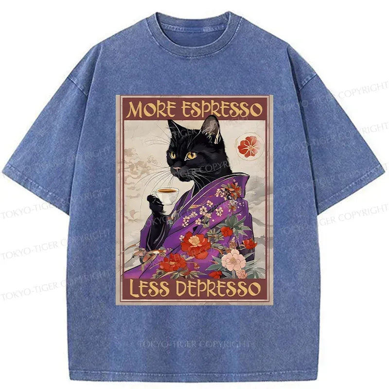 Soft Washed Unisex Cat T-Shirt for Vacation