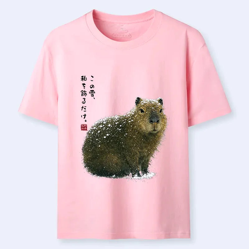 Kyoto-Lion Snow Adorns Me: Capybara Serenity Classic T-Shirt