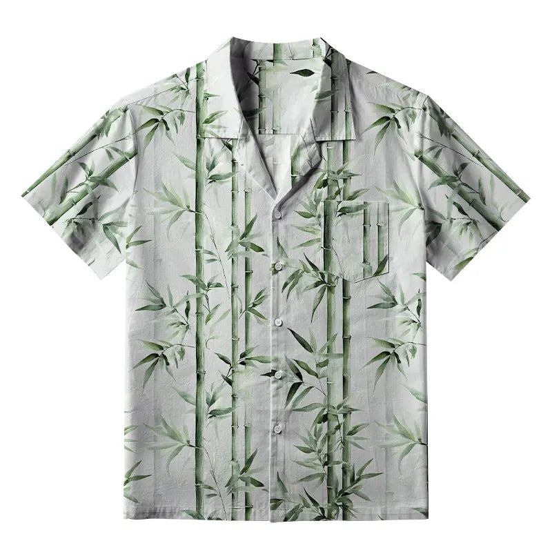 Kyoto-Lion Zen Bamboo Grove Aloha Hawaiian Shirt