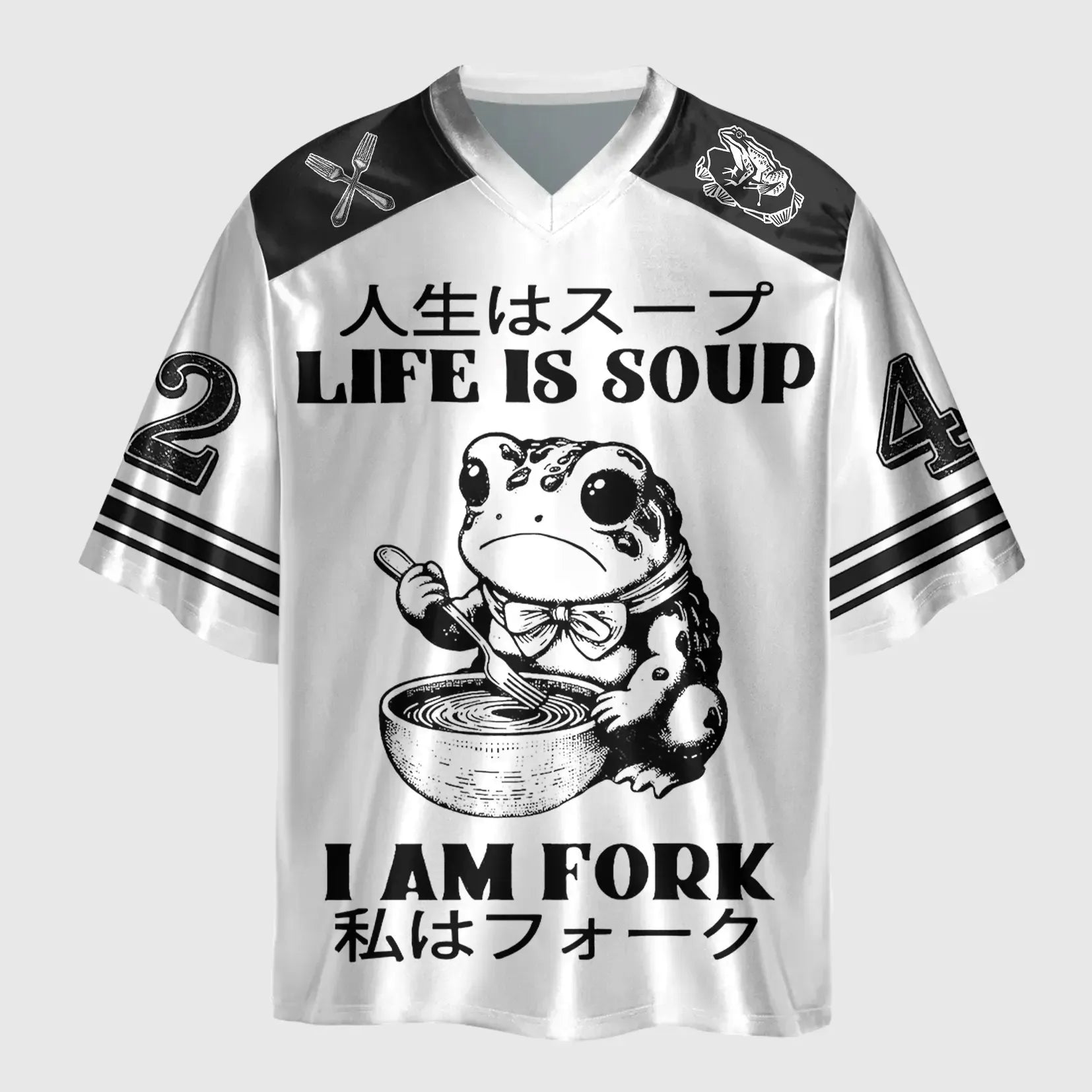 Life Is Soup I Am Fork Glossy Jersey Gift Idea