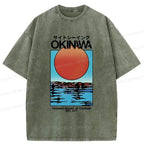 Kyoto-Lion Setting Sun T-Shirt for Streetwear