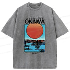 Kyoto-Lion Setting Sun Washed T-Shirt