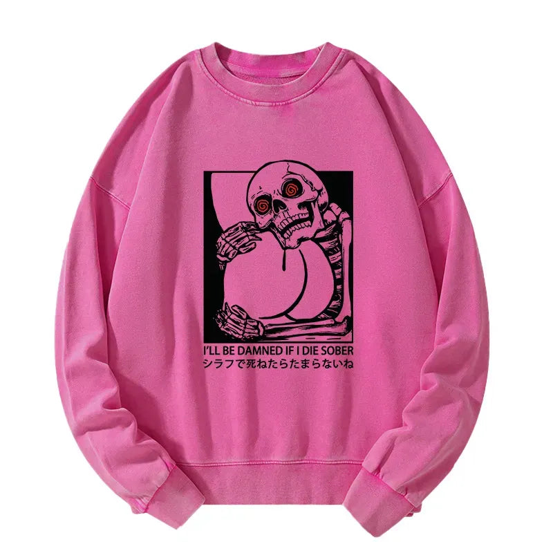 Japanese Vintage Washed Sweatshirt for Streetwear