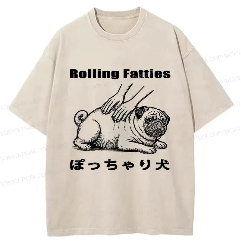 Japanese Washed Chubby Dog T-Shirt