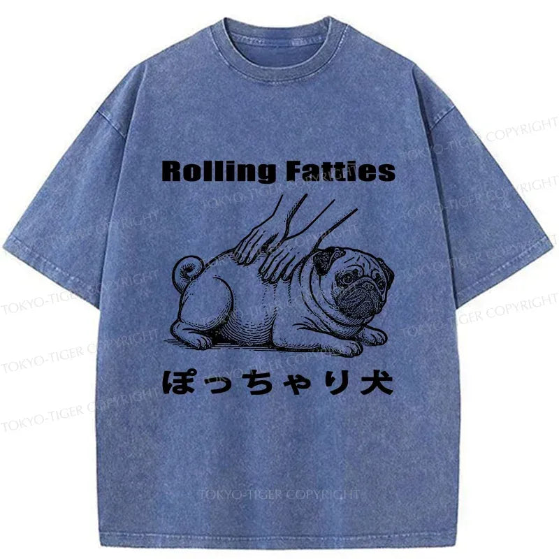 Japanese Washed Chubby Dog T-Shirt