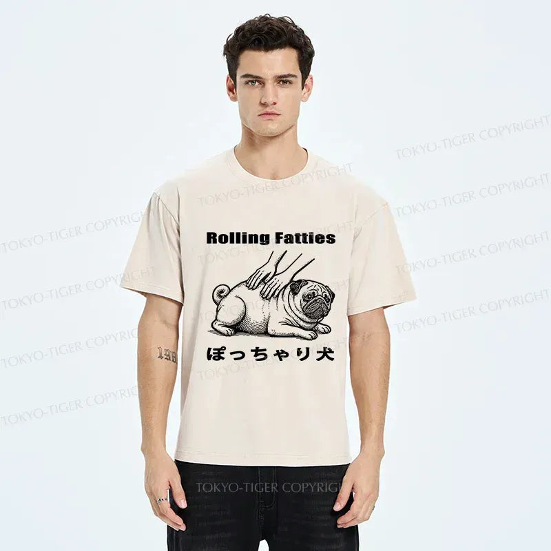 Japanese Washed Chubby Dog T-Shirt