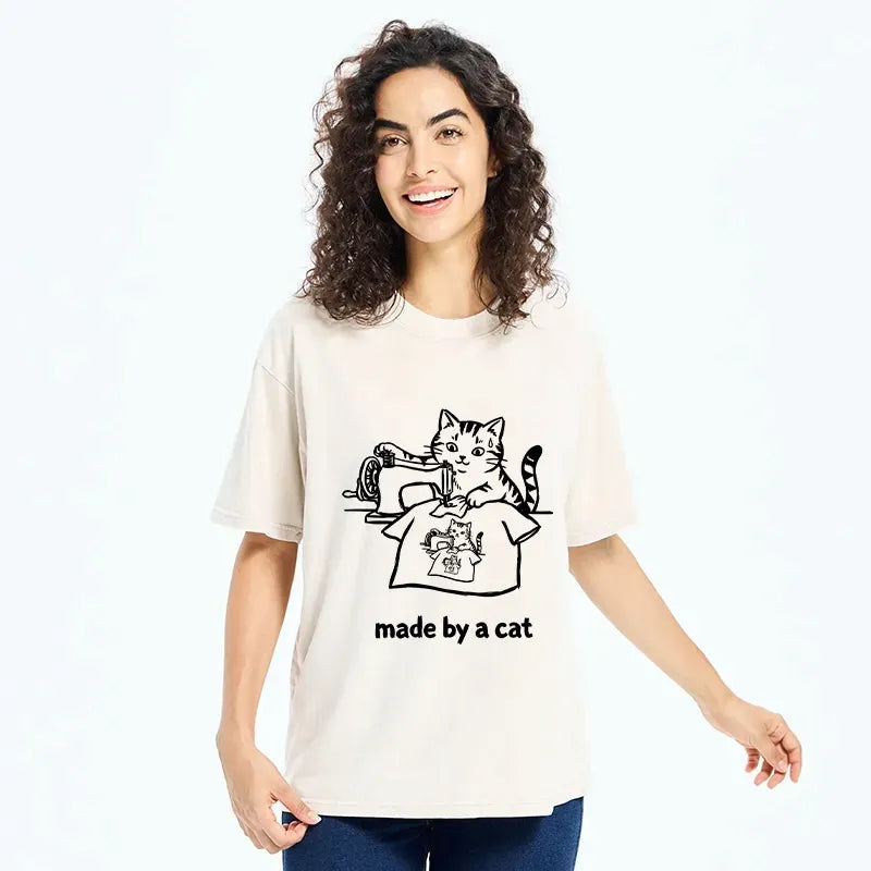 Comfortable Unisex Cotton Cat Tee