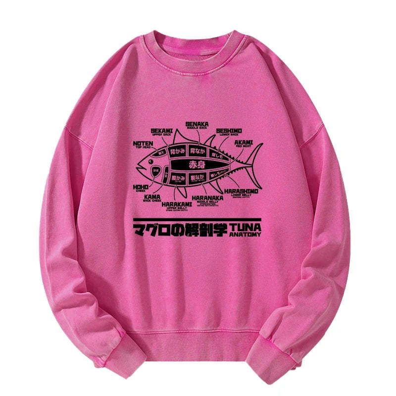 japanese washed sweatshirt for daily wear