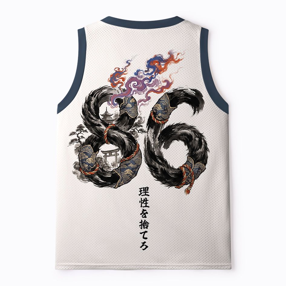 Kyoto-Lion Japanese Demon Gorilla Ukiyo-e Art Mesh Tank Top