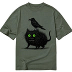Kyoto-Lion Crow And Black Cat Classic T-Shirt