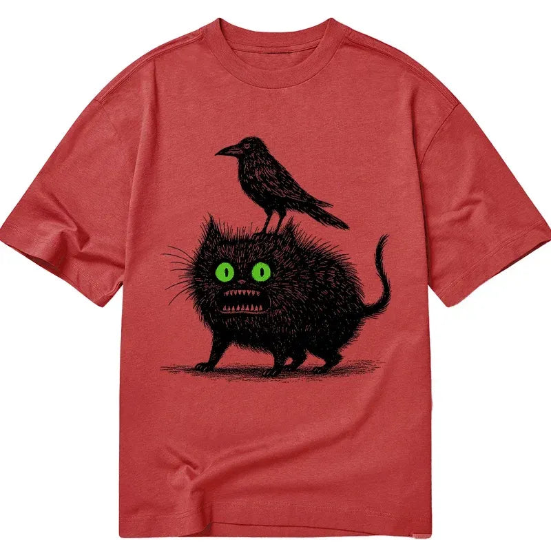 Kyoto-Lion Crow And Black Cat Classic T-Shirt