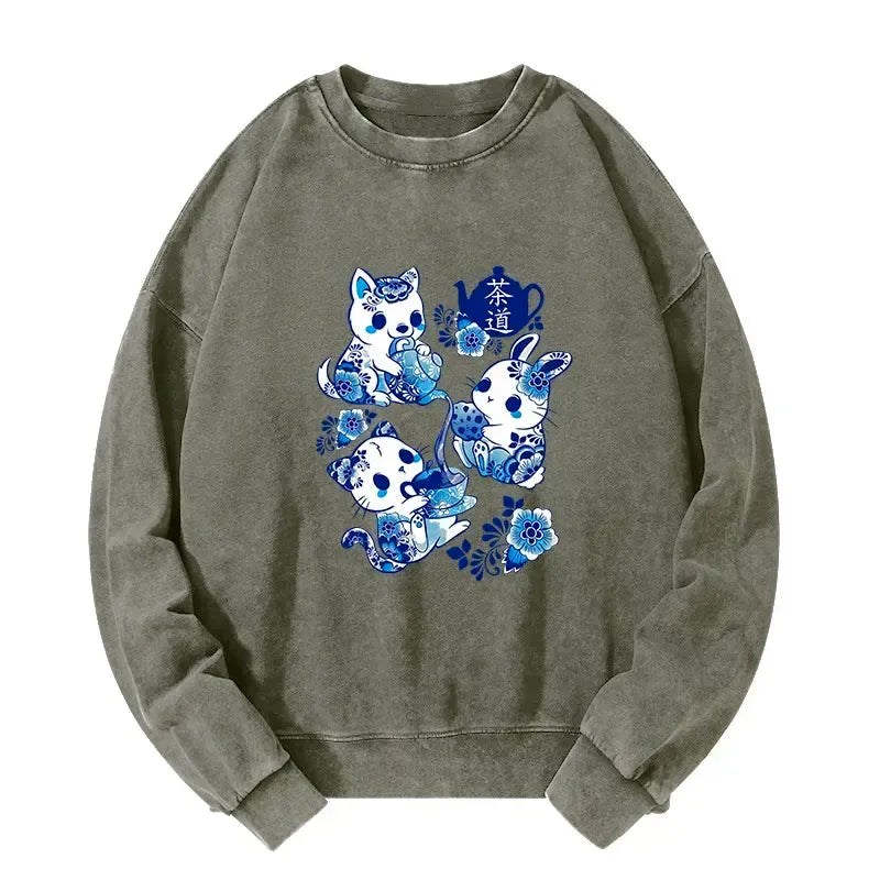 Unisex Sweatshirt with Traditional Japanese Design