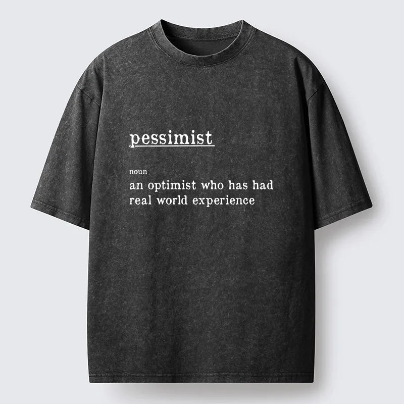 Kyoto-Lion Real Life Pessimist Meme Washed T-Shirt