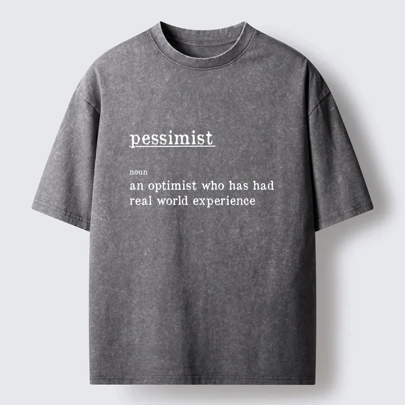 Kyoto-Lion Real Life Pessimist Meme Washed T-Shirt