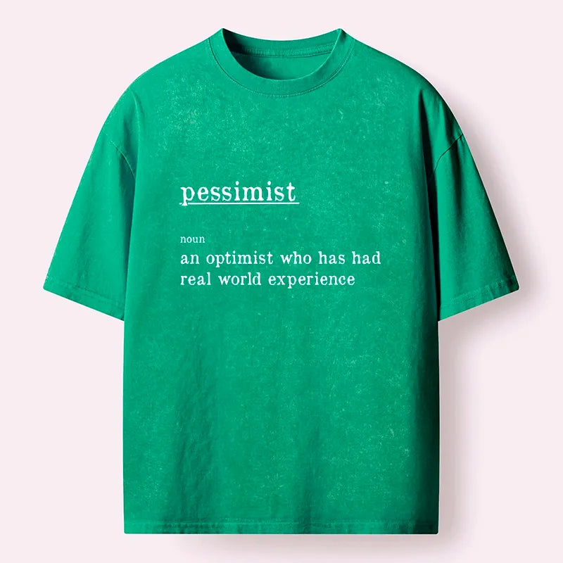 Kyoto-Lion Real Life Pessimist Meme Washed T-Shirt