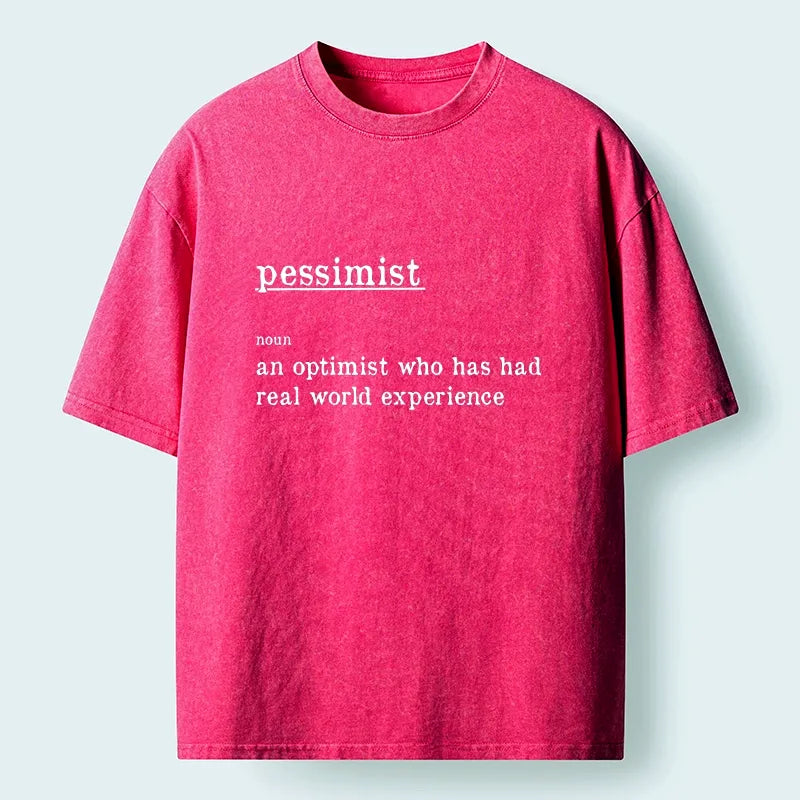 Kyoto-Lion Real Life Pessimist Meme Washed T-Shirt