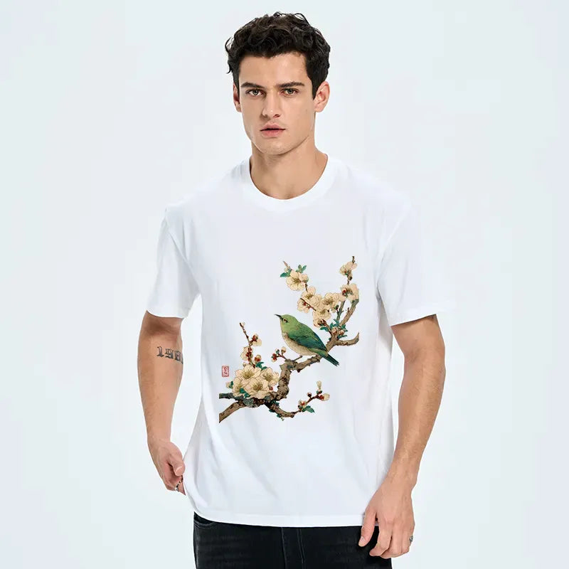 Kyoto-Lion Perched In Bloom Classic T-Shirt